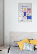 Load image into Gallery viewer, Less People, More Cats Wall Art - Blonde Hair Girl - Boujeecat
