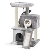 Load image into Gallery viewer, Dual Condo Climber Scratcher Bed with Slide - Boujeecat
