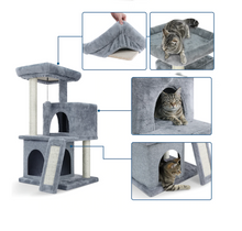 Load image into Gallery viewer, Dual Condo Climber Scratcher Bed with Slide - Boujeecat
