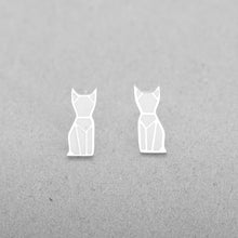 Load image into Gallery viewer, Cat Stud Earrings - Boujeecat
