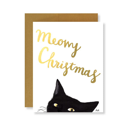 Meowy Christmas Card - 8 Set - Boujeecat